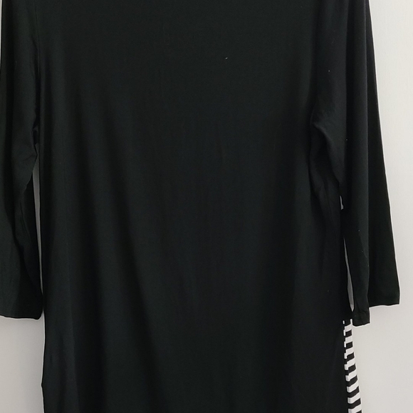 CREATION Bamboo Black Crew Neck Top Size Medium NWT - Picture 4 of 6